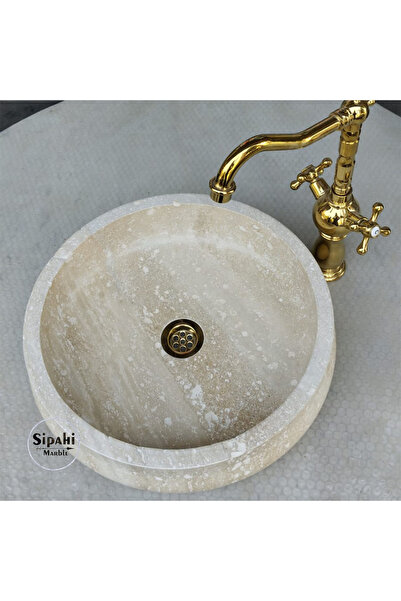 SİPAHİMARBLE Traverten İçe Eğimli Lavabo