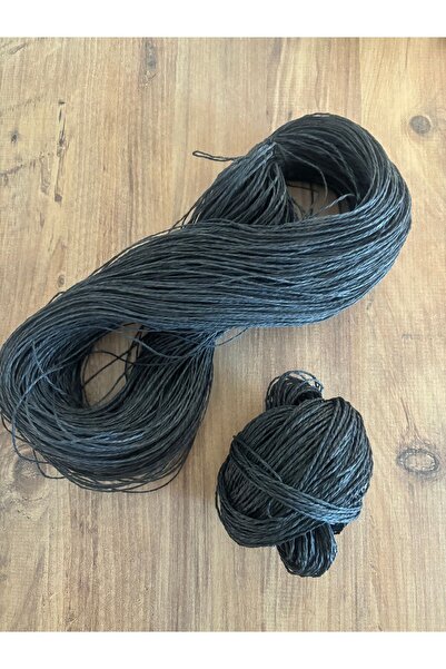 YASEMİN Sarılmış Siyah Kağıt İp / Örmeye Hazır Yumak Kağit İp / Siyah Kağıt İ...