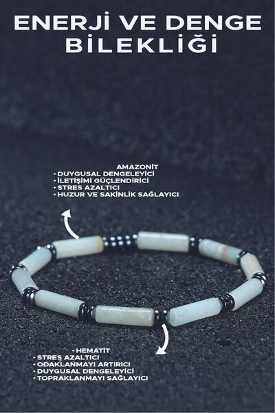 Ssilhoutte Doğaltaş سوار مزيج من الأمازونيت والهيماتيت - تخفيف التوتر وتعزيز التحفيز