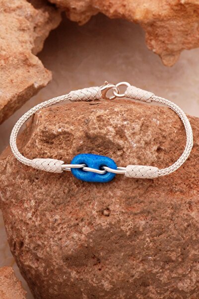 Sümer Telkari Süryani Nazar Boncuğu Kazaziye İşlemeli Gümüş Bileklik 4375