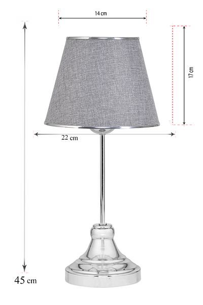 EvLight Valerie Chrome Gray Metal Lampshade