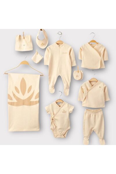 ALTINTAŞ BABY Newborn Hospital Exit - 100% Organic Natural 10 Piece Set