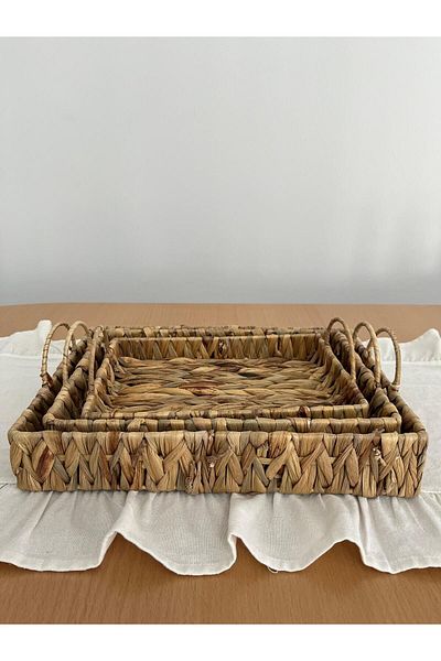 Mirilliahome Natural Knitted Tray Set - Stylish and Practical Design