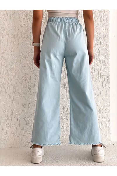 DENİKK Trendy Tassel Palazzo Pants - Comfortable Fit, Elastic Waist / Lace-up