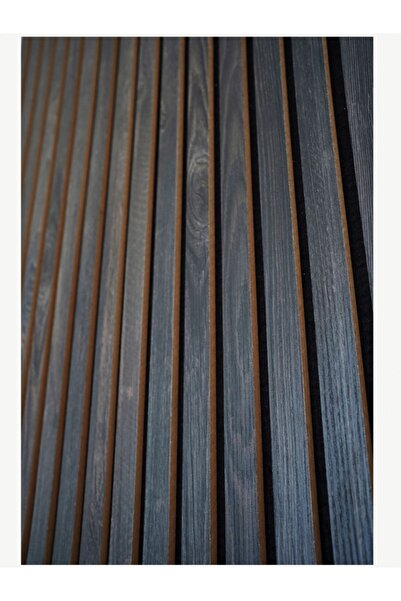 Akupanel Mod14 60x245 cm Antik Siyah Akustik Ahşap Duvar Paneli