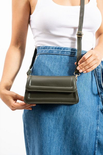 NBİBAGS Moi Haki Women's Stylish Design Snap Fastener Adjustable Strap Hand, Arm and Shoulder Bag L:10 E:21 W:7 cm