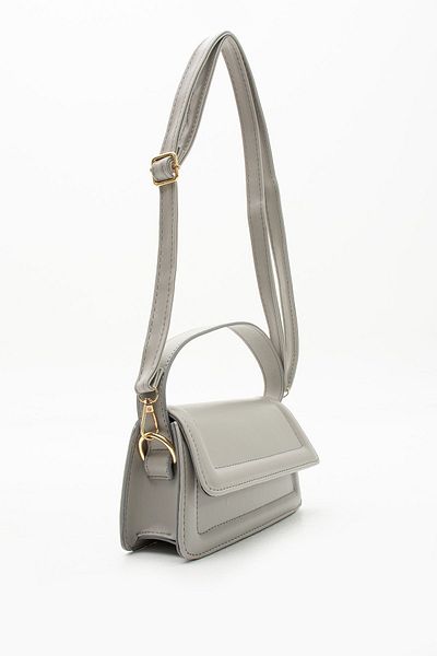 NBİBAGS Geantă de mână, de braț și de umăr pentru femei Moi Gri cu design elegant, cu curea reglabilă, L:10 E:21 L:7 cm
