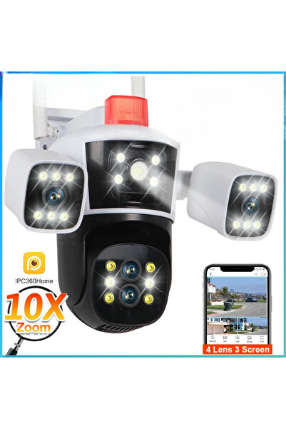 WİFİCAM 4 Kameralı 10x Zoom Özellikli Yeni Nesil Wifi PTZ Kamera IPC360 Home Türkçe Program