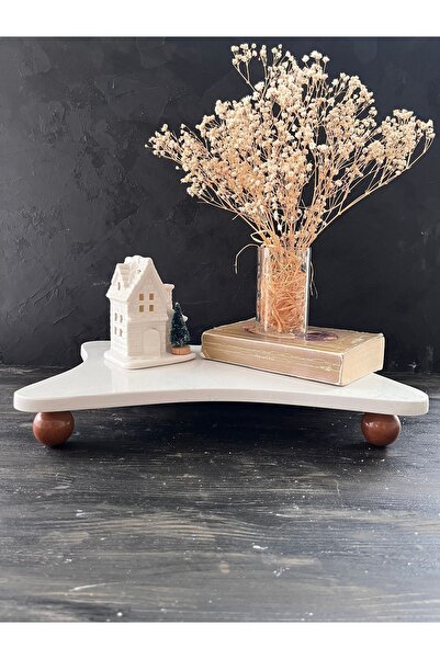 İDAY HOME Eğri Mermer Tepsi, Düzenleyici Dekoratif Stand, Mermer Tepsi Sunuml...