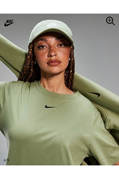 Nike Sportswear Loose Fit Short-SleeveOversize Yeşil Kadın T-shirt FD4149-386