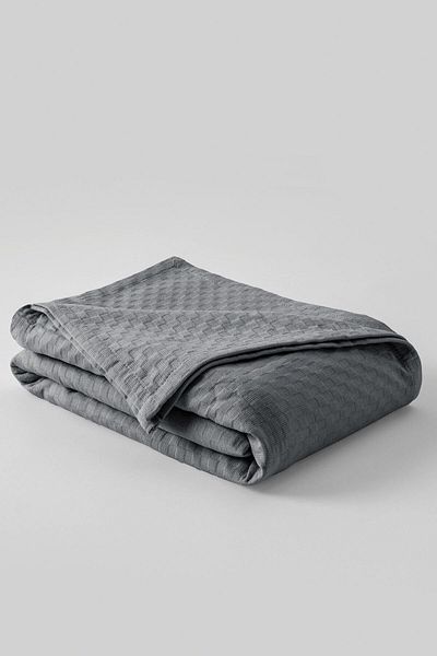 ŞENER HOME CottonBox Double - Anthracite Crystal Patterned 100% Cotton Pique 220x230 Cm
