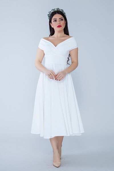 Bidoluelbise Γυναικείο βραδινό φόρεμα από ύφασμα με υφαντό ντραπέ με λαιμόκοψη και φόρεμα αποφοίτησης