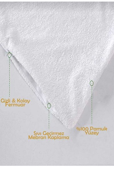 AYHOME Commerce Σετ 2 - Liquid Proof Βαμβακερά Μαξιλάρια 50x70 cm