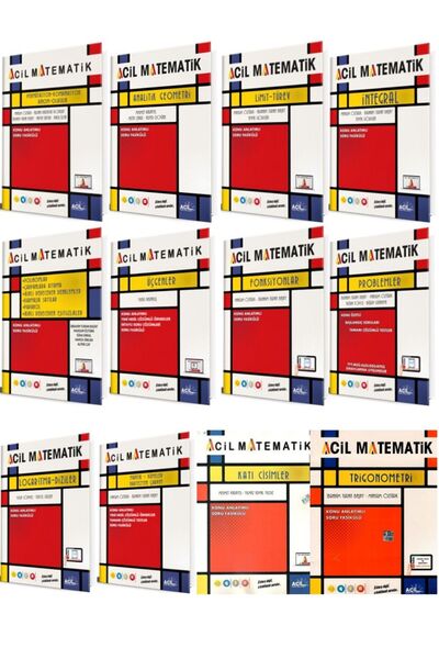 Acil Yayınları 2024 TYT - AYT Matematik - Geometri Fasikülleri - 12 Kitap