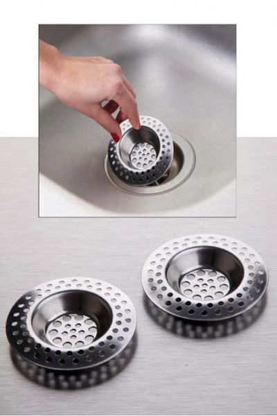 Hilamingo Home Luxury Large Perforated Metal 2-Piece Sink Strainer