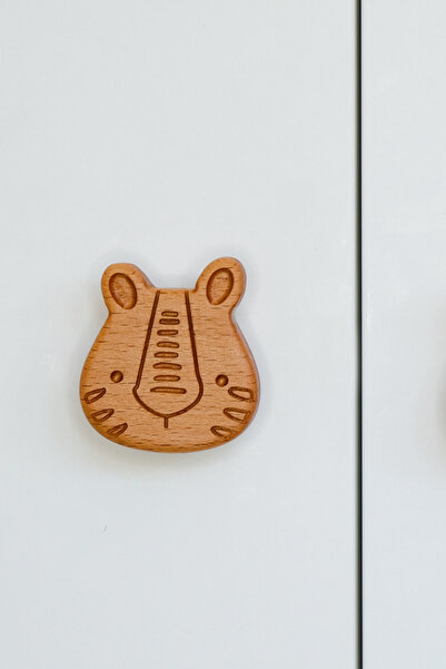 Üreet Kaplan Desenli (1 ADET) Bebek Çocuk Odası Ahşap Mobilya Dolap Çekmece K...