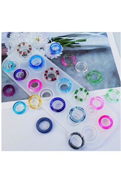 Şenhomee قالب إيبوكسي سيليكون قالب حلقات متعددة 14' قالب حلقة