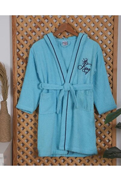 Lavin %100 Pamuklu Kapüşonlü Erkek Çocuk Bornozu