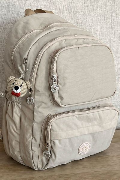 NEMO BAGS Unisex μπεζ σακίδιο πλάτης Σχολική τσάντα Τσάντα ταξιδιού Laptop Αθλητική Αδιάβροχη / Μπρελόκ Amigurumi