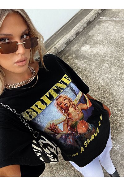 Jose Clothing Tricou oversize imprimat din bumbac organic