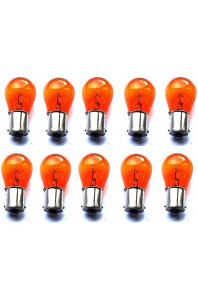 İncirOTO 12v 93 Py21w Turuncu Sinyal Ve Stop Ampulü Yakın Tırnak 10 Adet