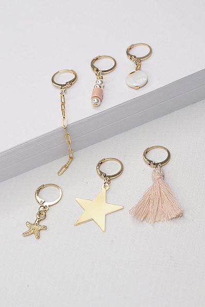 New Obsessions مجموعة أقراط متعددة النجوم