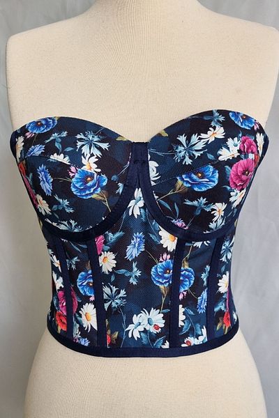 FİYPER Corset cu dantelă cu model de flori Bustieră Mărime gata