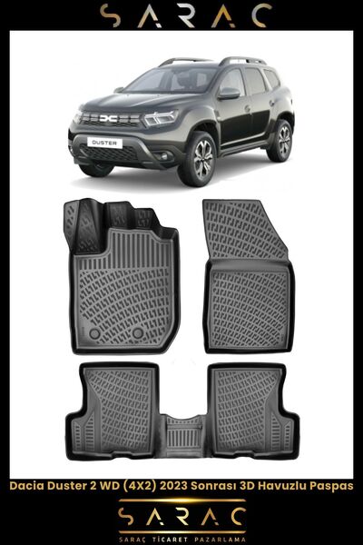 Rizline Dacia Duster 2 Wd (4X2) 2023 Sonrası 3d Havuzlu Paspas