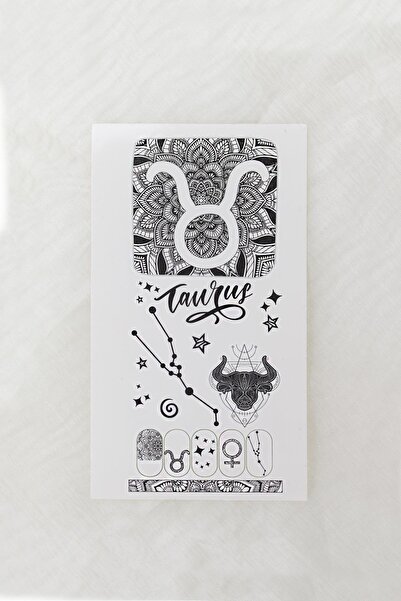 Flash Tattoos® Boğa Burcu El- Tırnak Dövmesi