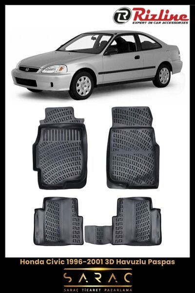 Rizline Honda Civic Sedan 2000 Model 3d Havuzlu Paspas