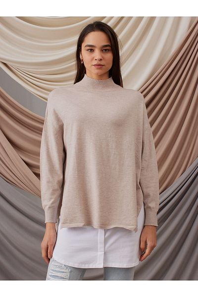 Femple Modest White Hijab Oval Basen Concealer - Husă rotundă pentru șold