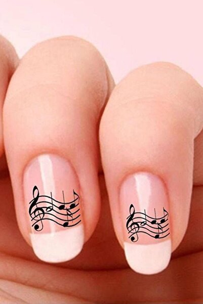 Flash Tattoos® Nota Tırnak Dövmesi - Tırnak Tattoo - Nail Art - Tırnak Sticker