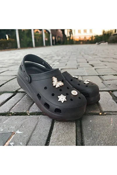Ayfer Papuci Sabo pentru femei cu talpă înaltă Black Stone