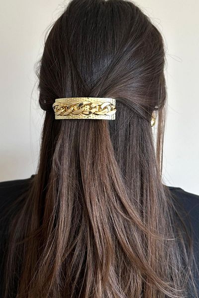 New Obsessions Автоматична щипка за коса Molten Metal Chain Royale