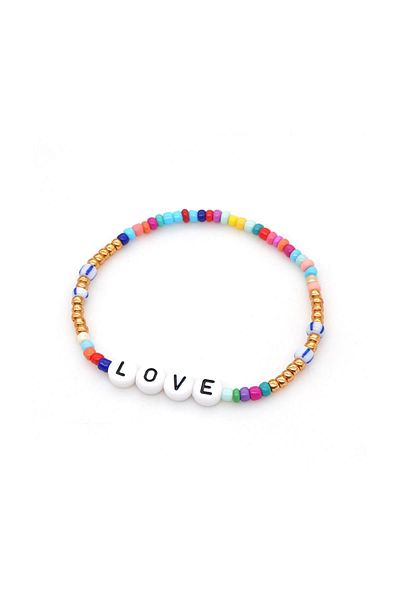New Obsessions Bead Patterned Children's Bracelet - Multi-Set Combination, Slogan