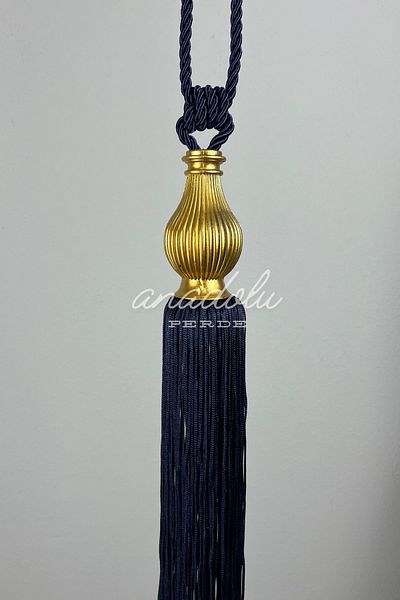 GLOMAR Gold Kuka Dark Blue Ceiling - Luxury Cornice Bracelet, Background Curtain Binding, Single Piece