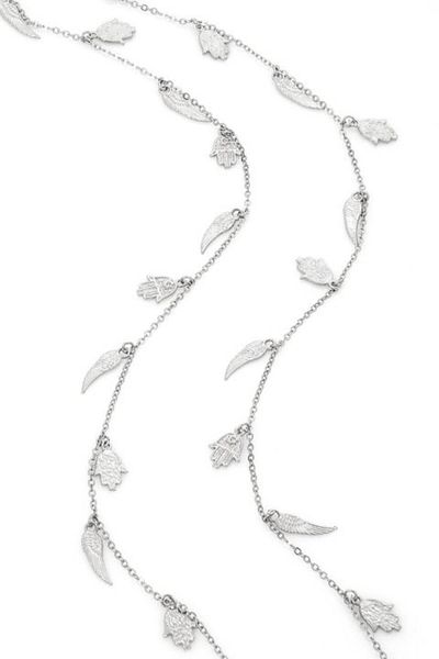 New Obsessions Mira Antique Silver Hair Chain