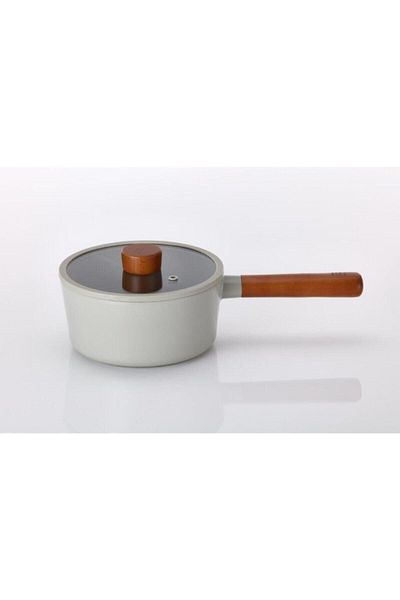 NEOFLAM D-neof218 Fika Cast Aluminum Sauce Pot with Glass Lid 18 Cm