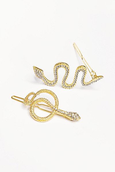 New Obsessions Zircon Stone 2-Piece Snake Side Buckle