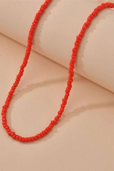 New Obsessions Bead Detailed Sand Necklace