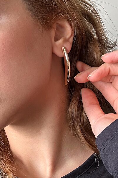 New Obsessions Minimalist Oval Muz Küpe