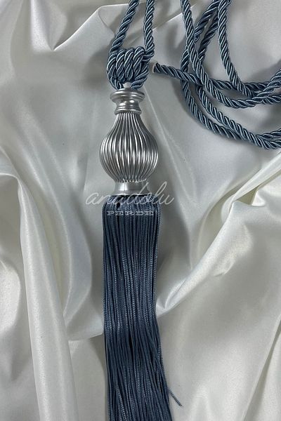 GLOMAR Indigo Ceiling Silver Kuka - Σύνδεση κουρτίνας φόντου, πολυτελές κορνίζα, ένα τεμάχιο