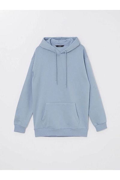 LC Waikiki LCW CAsuAl - Men's Long Sleeve Light NAvy Hoodie