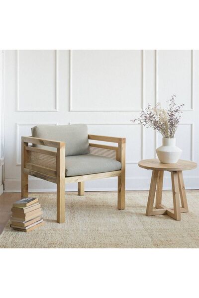 sepetimorganik Ahşap berjer &sehpa