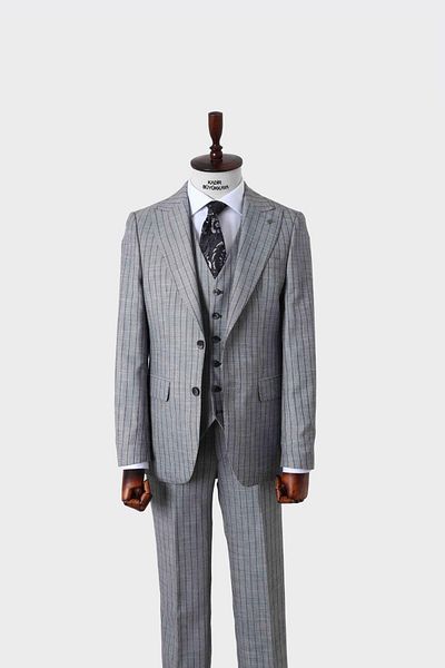Kadir Büyükkaya Stylish and Comfortable Men's Suit with Vest - Slim Fit Four Seasons Can Be Used-Kaw1038S