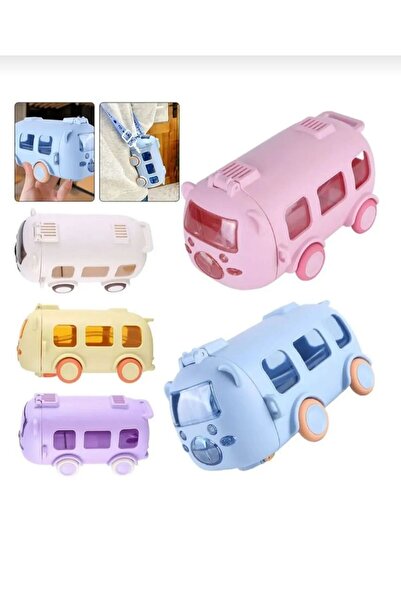 Küçük Mutluluklar OTOBUS ŞEKLİNDE TAŞINABİLİR SU ŞİŞESİ Matara Çocuk matarsi