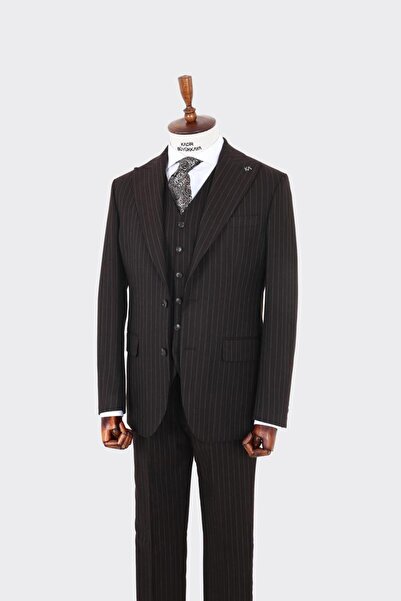 Kadir Büyükkaya Modern Kesim Yelekli Erkek Takım Elbise - Slim Fit Rahat Ve Şık-kav1078w