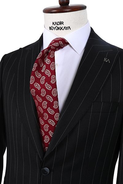 Kadir Büyükkaya Men's Slim Fit Viscose Suit - with Vest and Comfortable - Kaw1024S