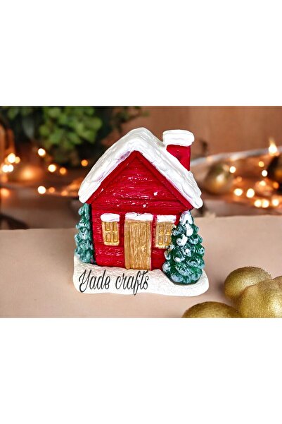 YADE CRAFTS kar efektli yılbaşı temalı el boyaması ev tütsülük one sıze