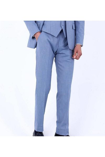 Kadir Büyükkaya Slim Fit Men's Suit with Vest - Viscose Mixed Four Seasons Can Be Used-Kaw1003S